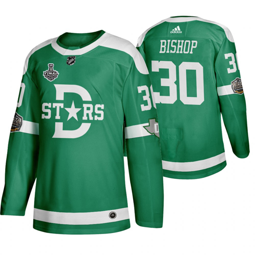 Adidas Dallas Stars #30 Ben Bishop Men Green 2020 Stanley Cup Final Stitched Classic Retro NHL Jersey->dallas stars->NHL Jersey